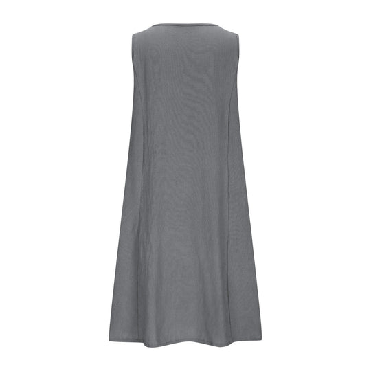 Damen Freizeit Ärmelloses Shift-Kleid Heidi-Mode