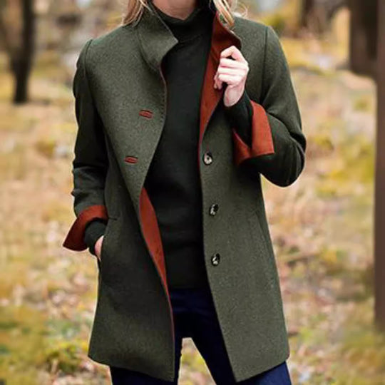 Damen Mantel aus hochwertigem Wolle-Mix Heidi-Mode