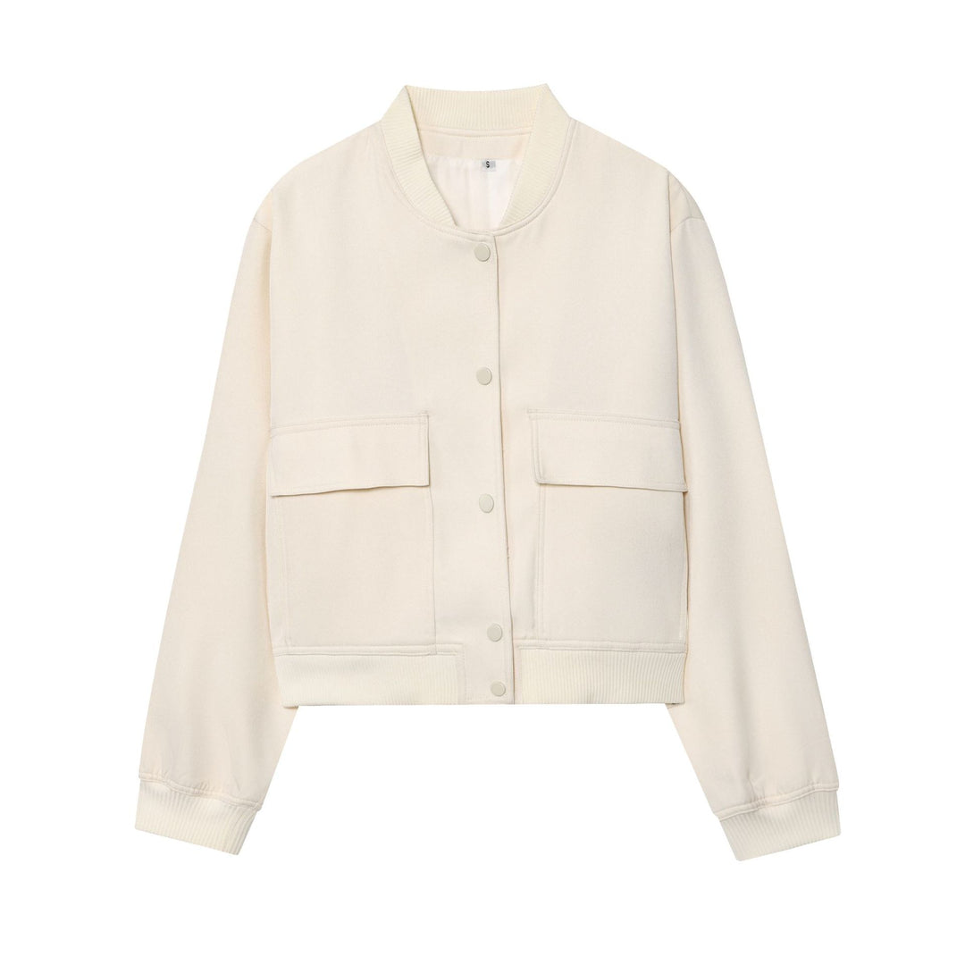 Damen Bomberjacke mit praktischen großen Taschen und elastischen Bündchen Heidi-Mode