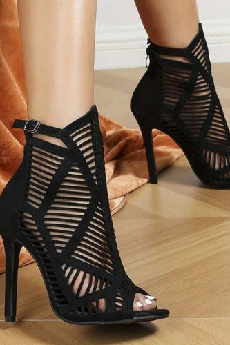 Heidi-Mode | Runde Offene Zehen Laser Hohle Vielseitige Sandalen