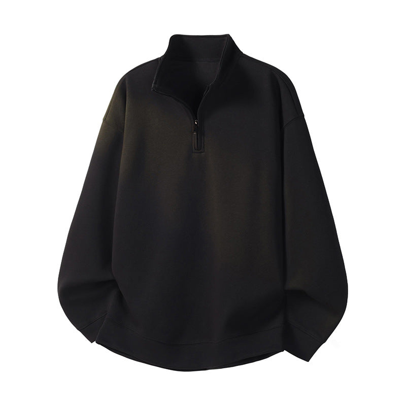 Damen Oversized Fleecepullover mit halb offenem Kragen Heidi-Mode