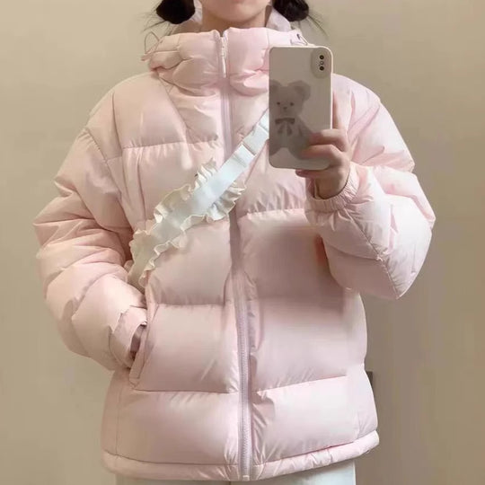 Damen Wattierte Pufferjacke mit Kapuze und isolierender Füllung Heidi-Mode