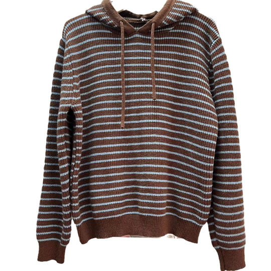 Damen Gemütlicher Kapuzenpullover mit Streifenmuster Heidi-Mode