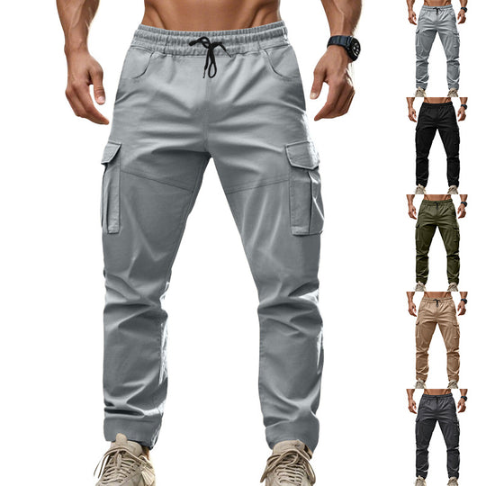 Herren Cargo-Hose mit praktischen Seitentaschen und elastischem Bund Heidi-Mode