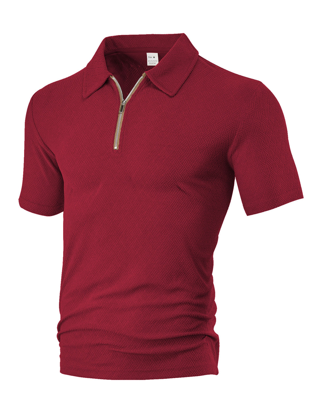Herren Polo-Shirt mit elegantem Reißverschluss und strukturiertem Design Heidi-Mode