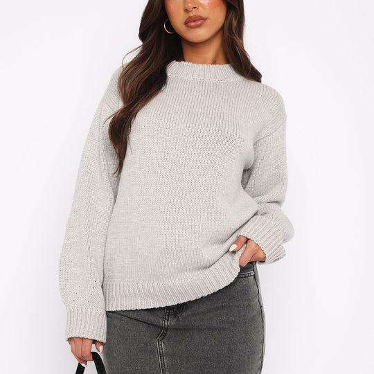 Damen Pullover mit lässigem Schnitt und zeitlosem Design Heidi-Mode