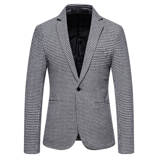Herren eleganter Blazer mit modernem Schachbrettmuster Heidi-Mode