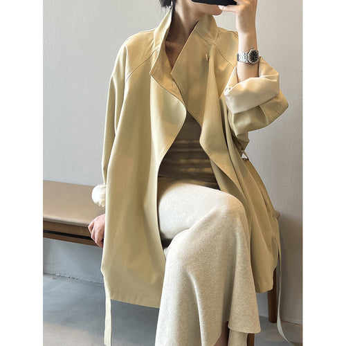 Damen Übergangsjacke mit hohem Kragen und seitlichen Eingrifftaschen Heidi-Mode