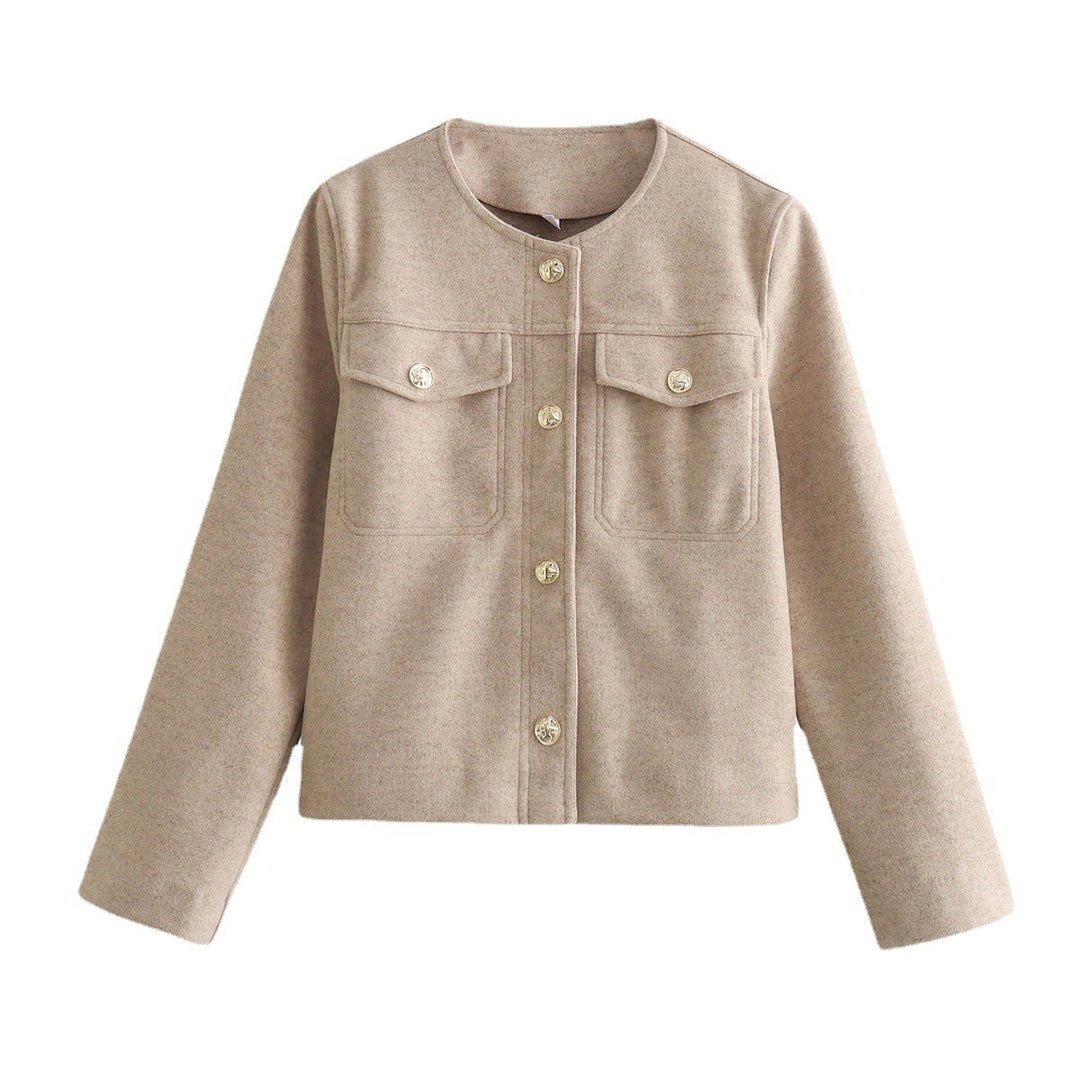 Damen moderne Jacke aus weichen Materialien mit strukturiertem Design Heidi-Mode