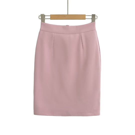Damen eleganter Bleistiftrock mit raffiniertem Faltenwurf und geschmeidigem Material Heidi-Mode