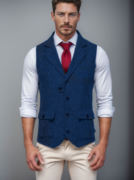 Herren Weste im klassischen Herringbone-Design Heidi-Mode