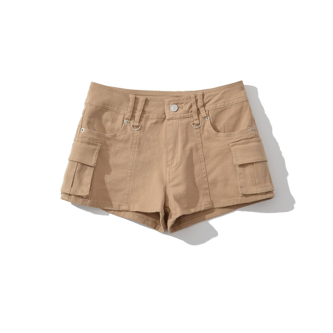 Damen Cargo-Shorts mit praktischen Taschen und elastischem Bund Heidi-Mode