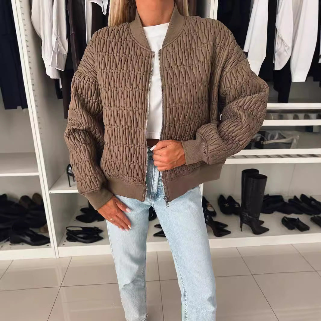 Damen elegante Steppjacke mit voluminösen Ärmeln Heidi-Mode