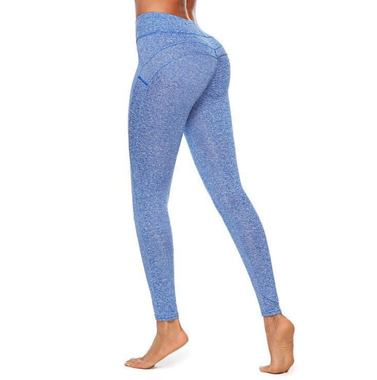 Damen Hochwertige Fitness-Leggings mit hohem Bund und Seitentaschen Heidi-Mode
