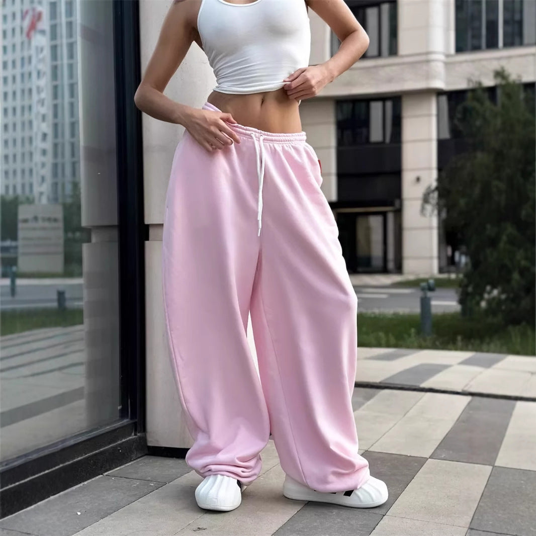 Damen Bequeme Freizeithose mit weitem Schnitt und elastischem Bund Heidi-Mode
