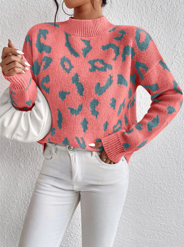 Damen modischer Pullover mit auffälligem Tiermuster und bequemer Passform Heidi-Mode