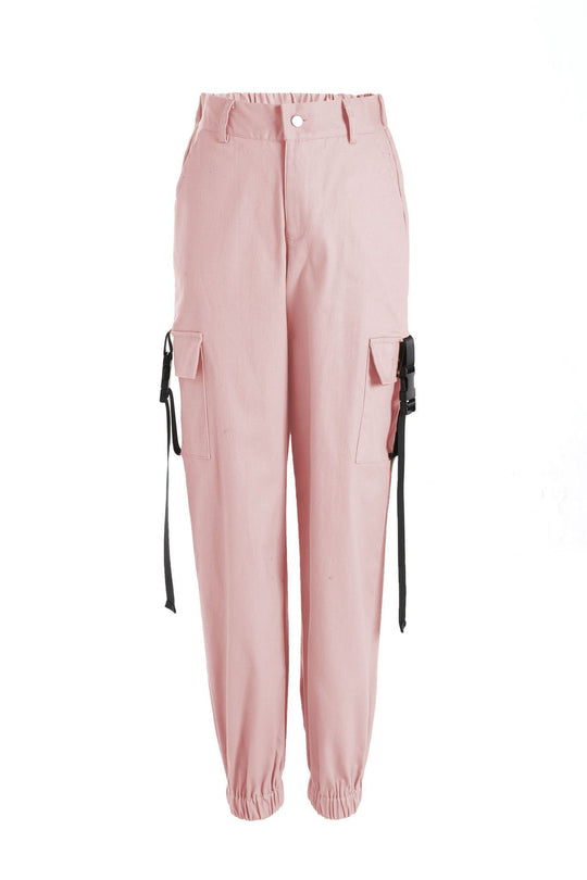 Damen Cargo-Hose mit elastischem Bund und praktischen Seitentaschen Heidi-Mode