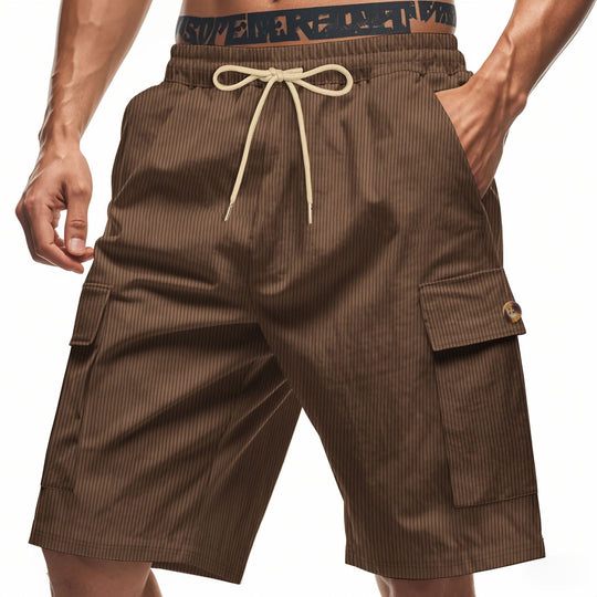 Herren Cargo-Shorts mit verstellbarem Kordelzug und praktischen Seitentaschen Heidi-Mode