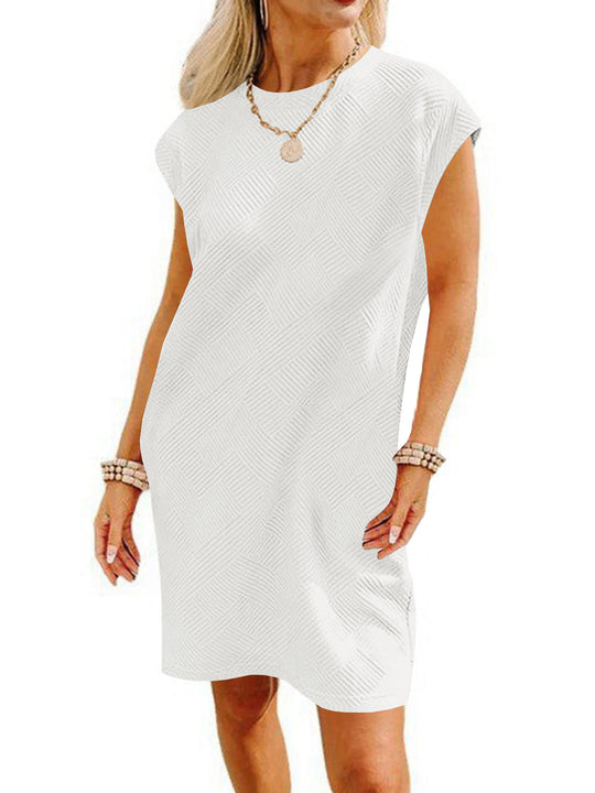 Damen Lockeres Sommerkleid mit strukturiertem Design und schickem Schnitt Heidi-Mode