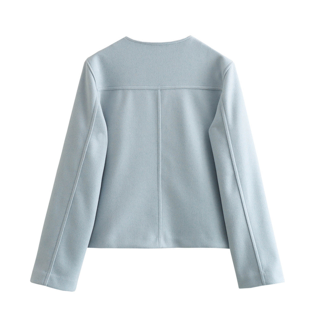 Damen moderne Jacke aus weichen Materialien mit strukturiertem Design Heidi-Mode