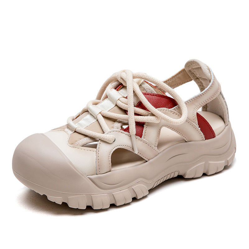 Frau Outdoor Freizeit-Sandalen mit atmungsaktiven Mesh-Einsätzen und rutschfester Sohle Heidi-Mode