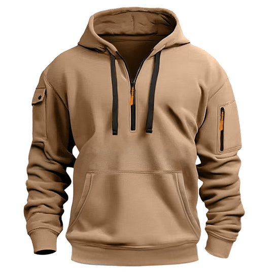 Herren Kapuzensweater mit Reißverschluss und praktischen Seitentaschen Heidi-Mode