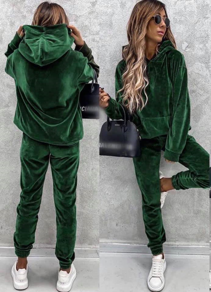 Damen kuscheliges Fleece-Set mit oversized Hoodie und bequemen Jogginghosen Heidi-Mode