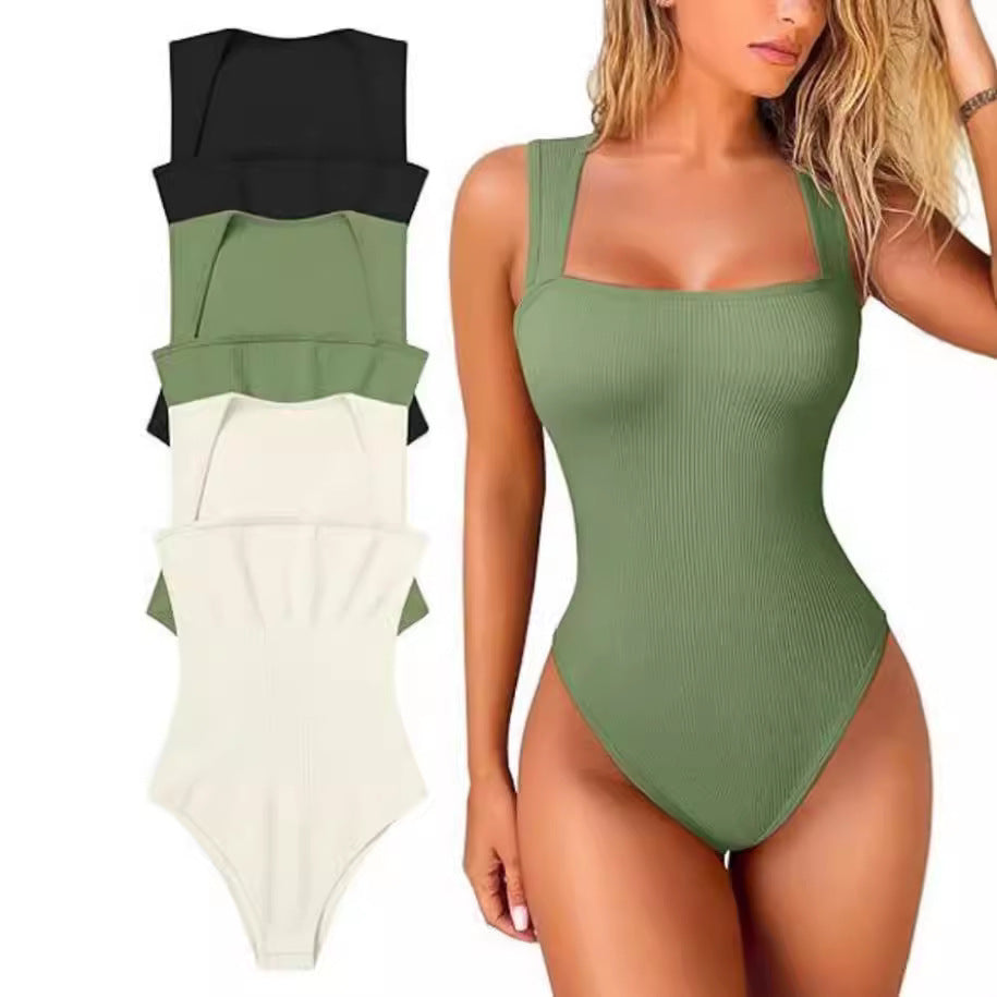 Damen Schwimmanzug mit quadratischem Ausschnitt und bequemen Trägern Heidi-Mode
