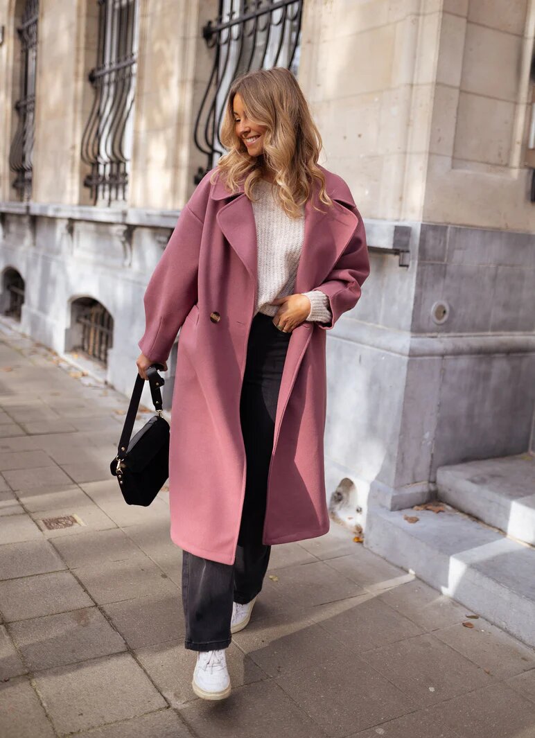 Damen Übergröße Langmantel Heidi-Mode