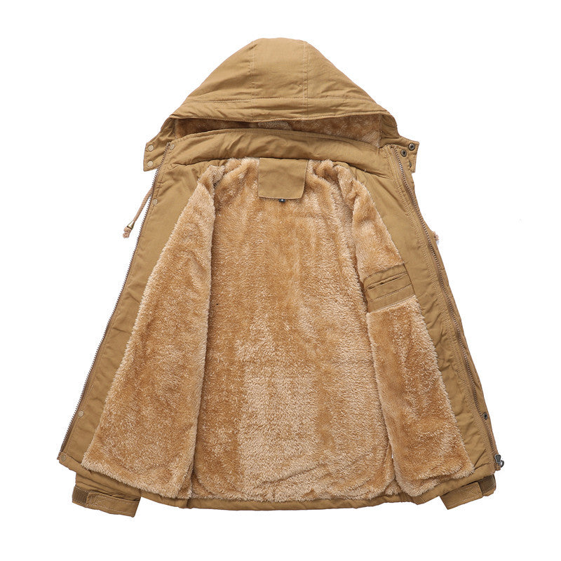 Herren vielseitige Outdoor-Jacke mit gefütterter Kapuze Heidi-Mode