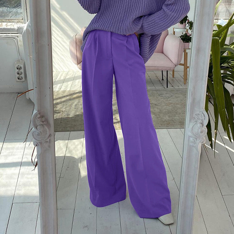 Damen Weite Palazzo-Hose mit eleganter Taillierung und modischem Schnitt Heidi-Mode