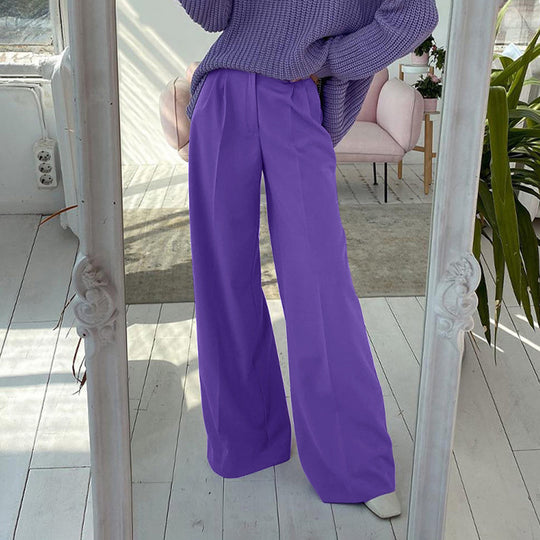 Damen Weite Palazzo-Hose mit eleganter Taillierung und modischem Schnitt Heidi-Mode