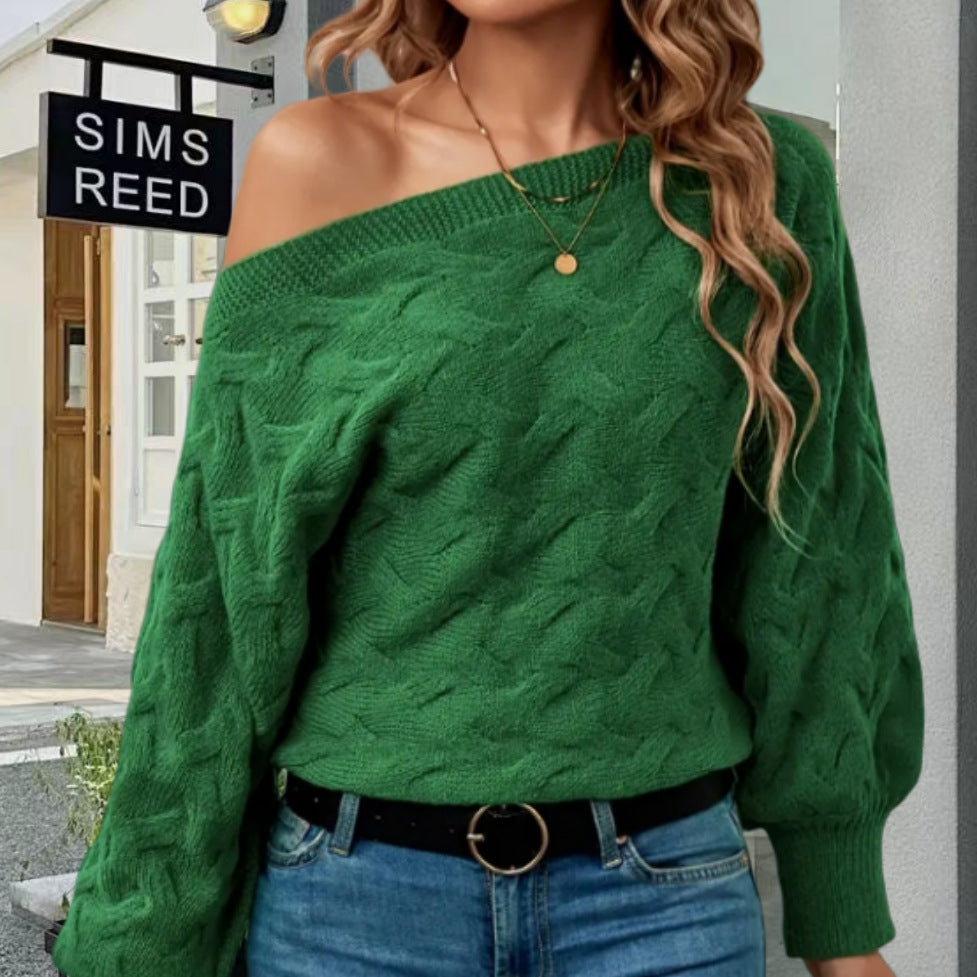 Damen Oversized Strickpullover mit strukturiertem Design Heidi-Mode