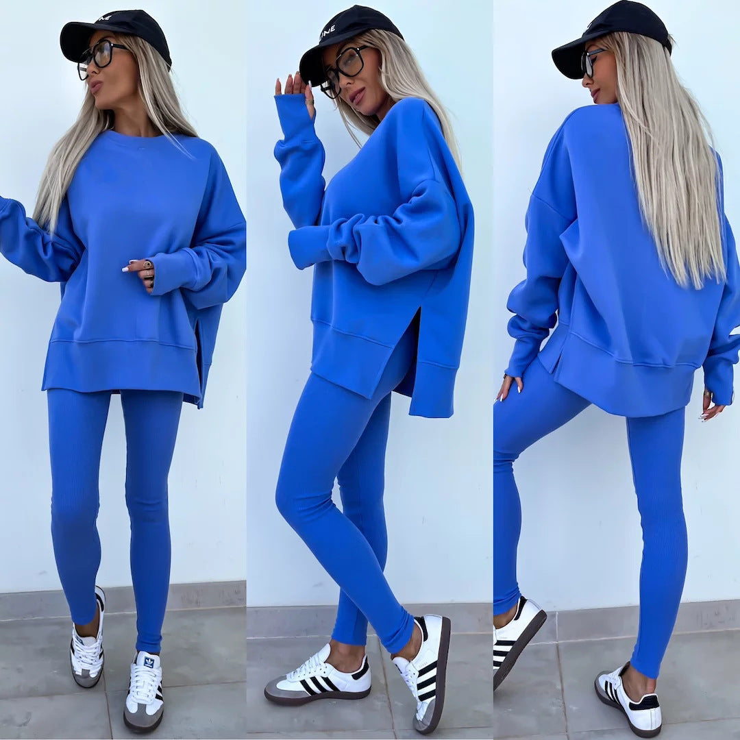 Damen lässiger Oversized-Sweater und leggings im Set Heidi-Mode