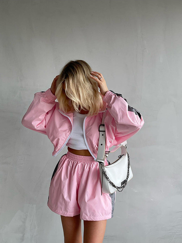 Damen Sportliche Kurzjacke mit elastischem Bund Heidi-Mode