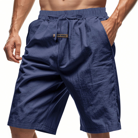 Herren lässige Strandshorts mit elastischem Bund und verstellbarem Kordelzug Heidi-Mode