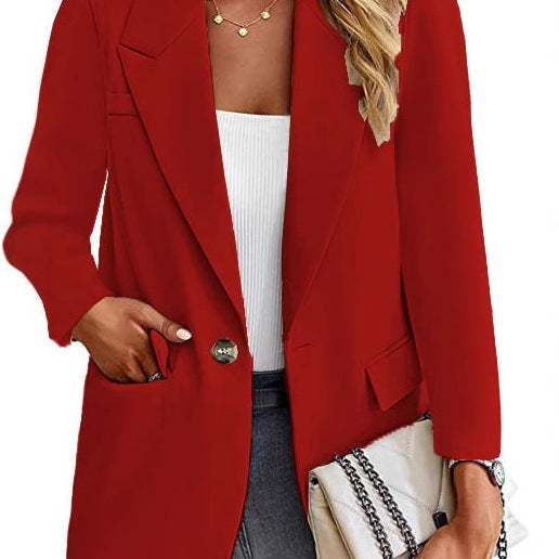 Damen Blazer mit modischen Taschen und elegantem Schnitt Heidi-Mode