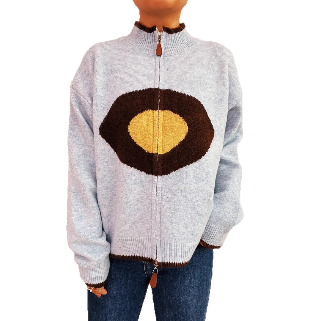 Damen kuscheliger Pullover mit auffälligem Design Heidi-Mode