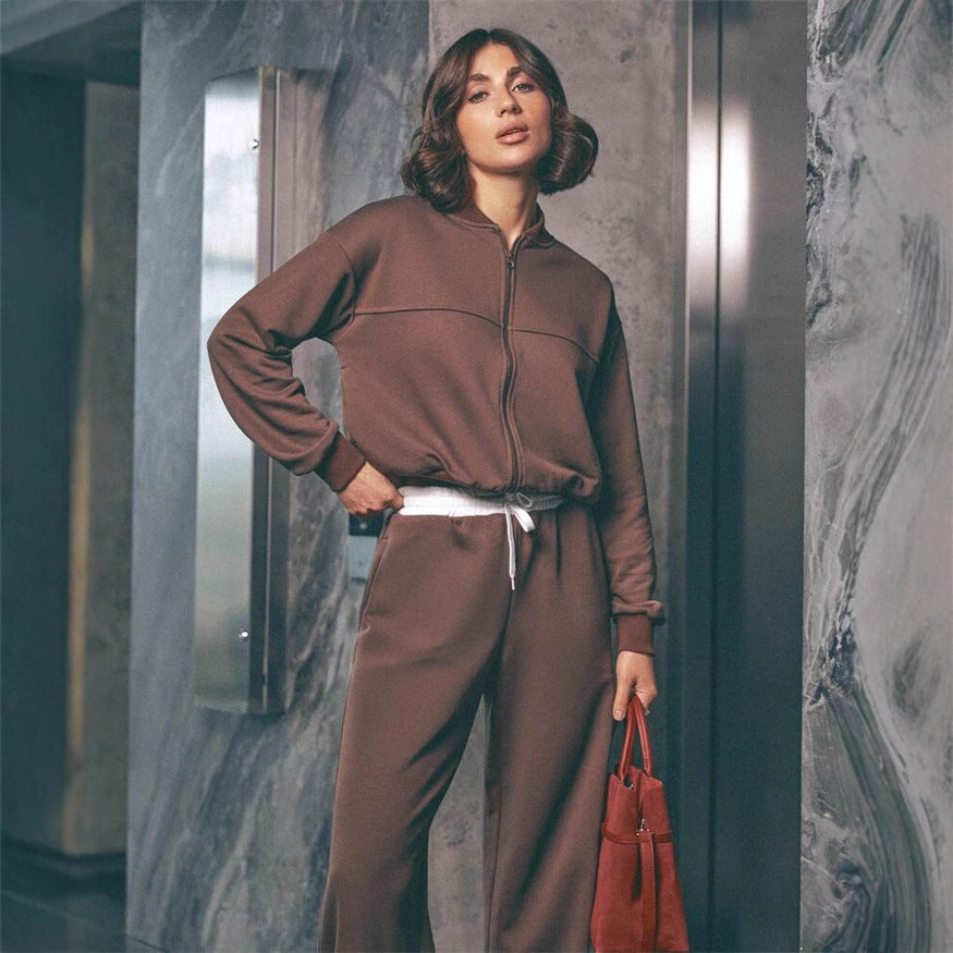 Damen lässige Relaxed-Fleece-Kombination Heidi-Mode