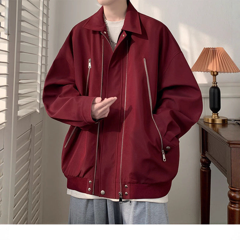 Damen Oversized Jacke mit innovativem Reißverschluss und lässigem Schnitt Heidi-Mode