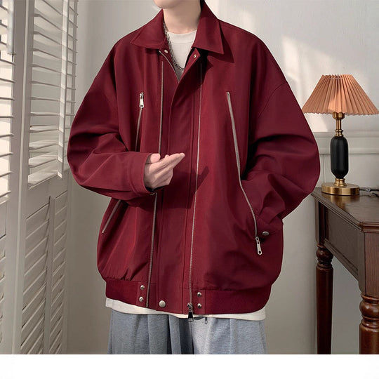 Damen Oversized Jacke mit innovativem Reißverschluss und lässigem Schnitt Heidi-Mode