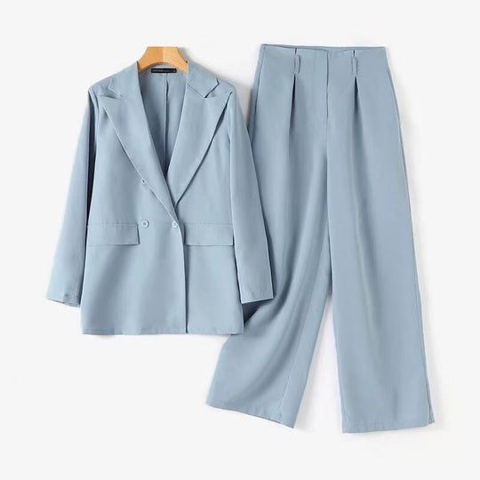 Damen Oversized Blazer und weite Hose Set Heidi-Mode