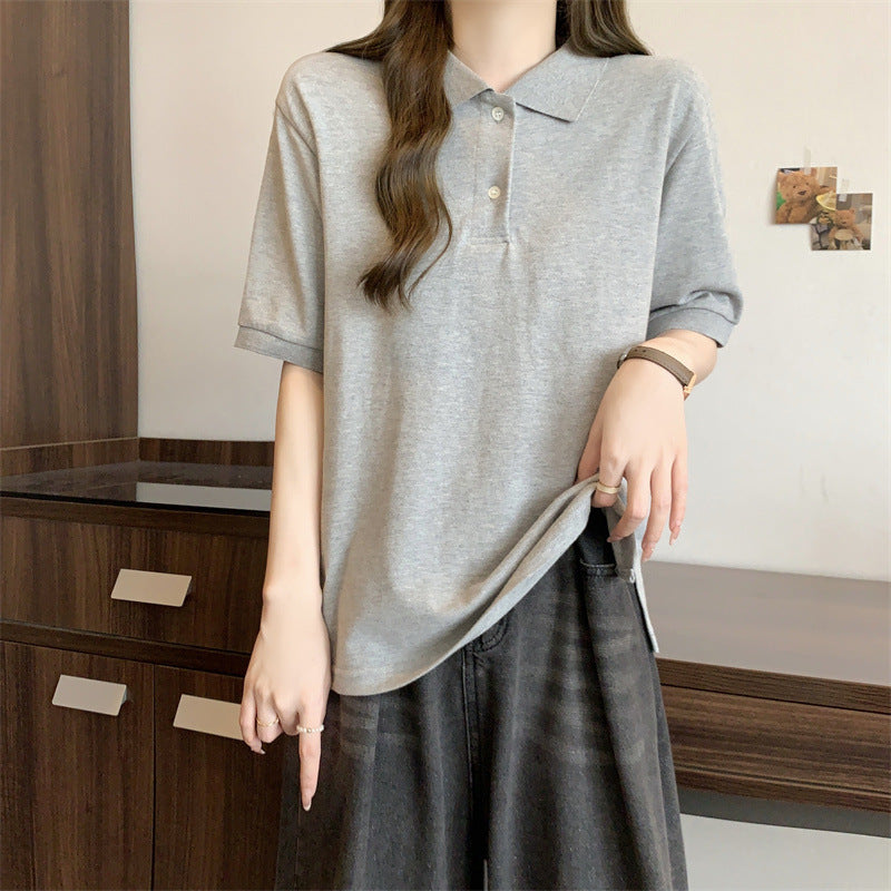 Damen Casual Polo-Shirt mit kurzen Ärmeln Heidi-Mode