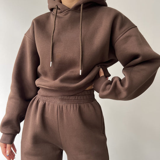Damen modisches und lässiges Hoodie-Set mit weitem Schnitt Heidi-Mode