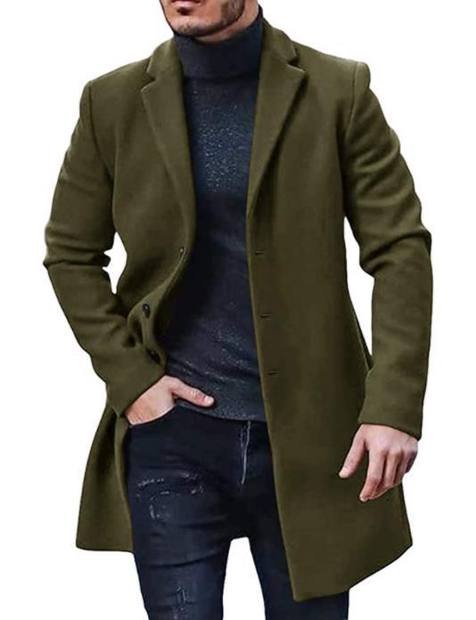Herren gefütterter eleganter Trenchcoat Heidi-Mode
