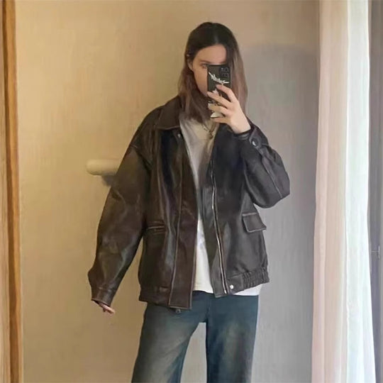 Damen jacke im Vintage-Stil mit lässigem Schnitt Heidi-Mode