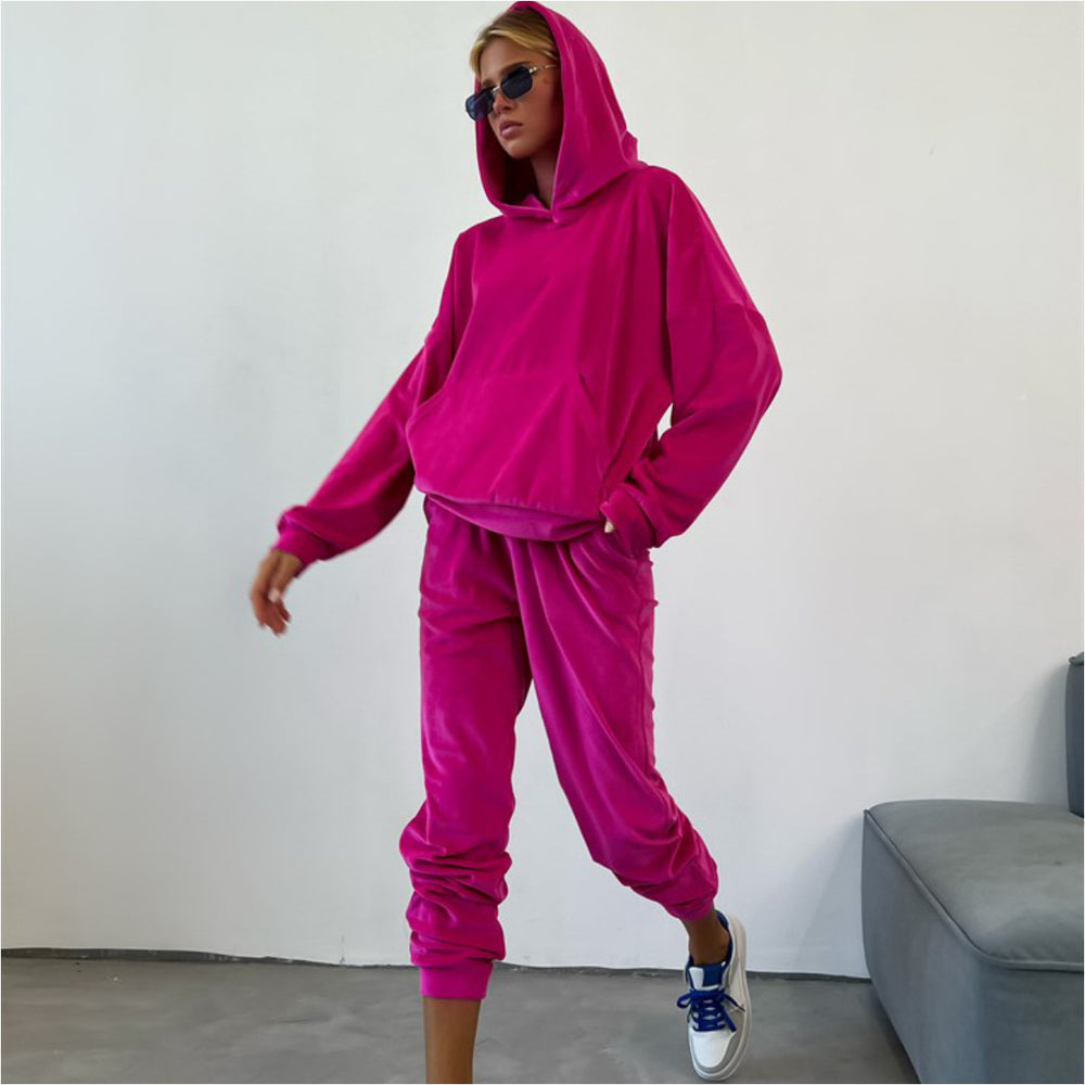 Damen Kuscheliges Hoodie und Jogginghose Set Heidi-Mode