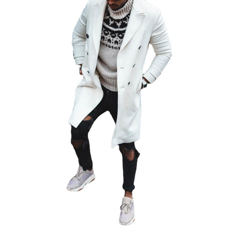 Herren eleganter Wintermantel mit doppelter Knopfleiste und klassischem Schnitt Heidi-Mode