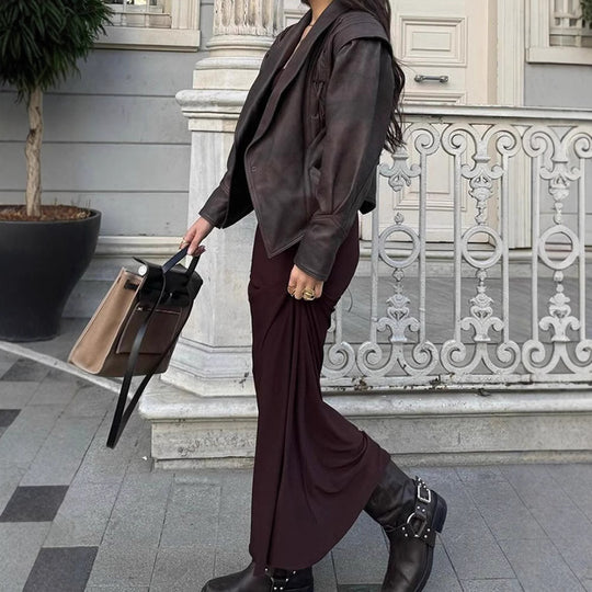 Damen Designer blazer mit Gürtel und dekorativen Schnüroptiken Heidi-Mode