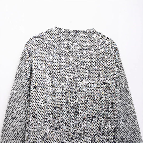 Damen schimmernde Paillettenjacke Heidi-Mode